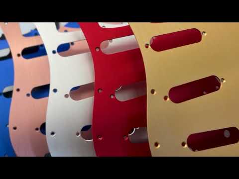 AxLabs 11-Hole Strat Style Anodized Aluminum Pickguard & Back Plate - Red image 4