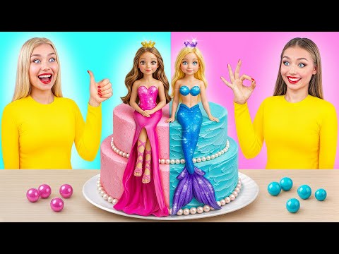 Pink VS Blue Cake Decorating Challenge by Multi DO Girls