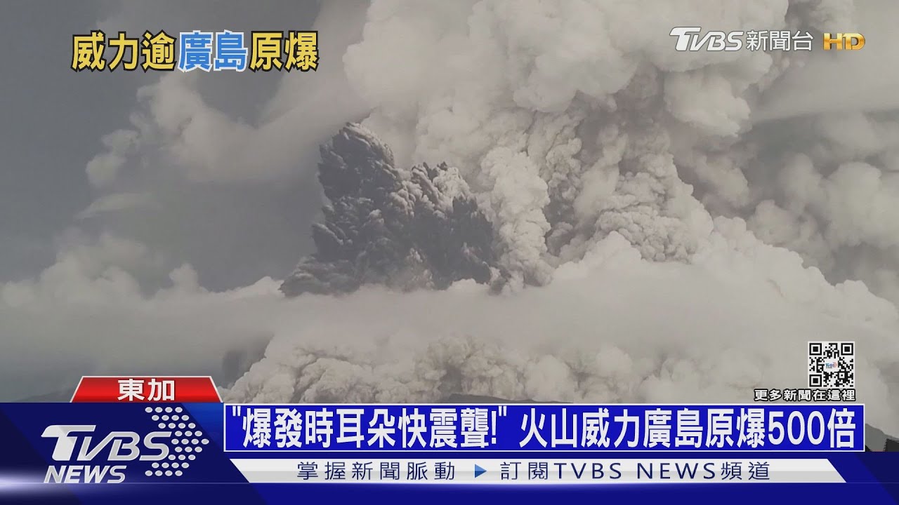 威力廣島原爆500倍 東加火山爆恐引「無夏之年」