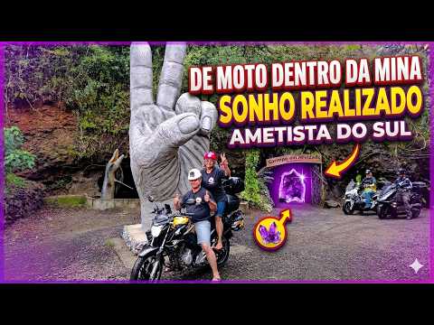 PASSEIO DE MOTO DENTRO DA MINA DE AMETISTA
