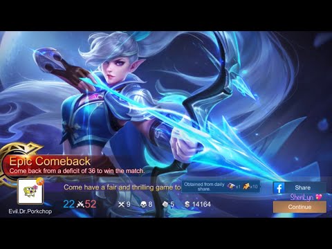 Epic Comeback - Miya | Deficit of 36 | With a Noob Teammate | Guess Who?! | Score 22vs52