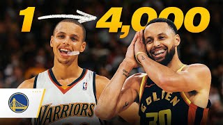 [影片] ALL 4,000 of Stephen Curry's Career Th
