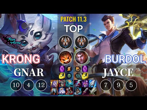 RNW KronG Gnar vs Burdol Jayce Top - KR Patch 11.3