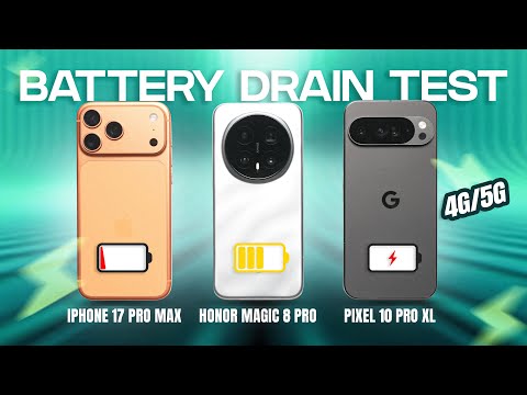 HONOR Magic 8 Pro vs iPhone 17 Pro Max vs Pixel 10 Pro XL EXTREME Battery Drain Test