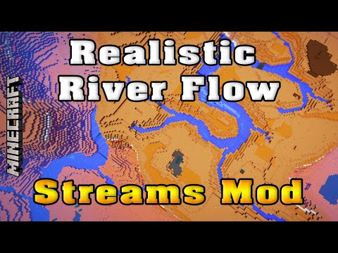 Minecraft • Realistic River Flow. Streams Mod