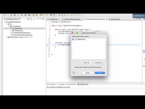 Java 8 Lambda Basics 10 - Type Inference