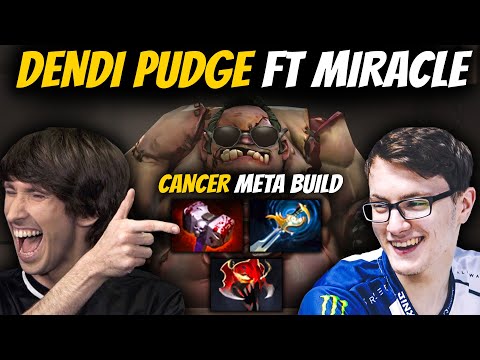 WTF MID PUDGE WITH CANCER META BUILD | Dendi Pudge ft Miracle Terrorblade | Pudge Official