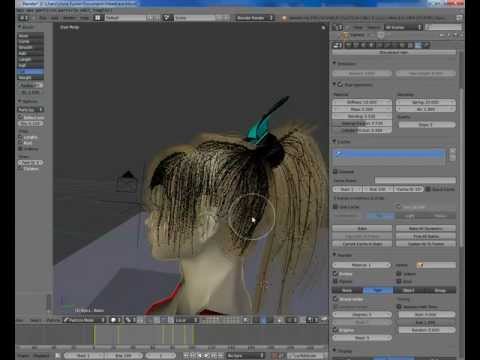 Blender 2.59/2.6 Tutorial - Particle Hair part 1: Hair shape and physics (watch in HD!)
