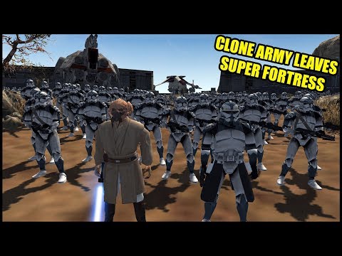 WOLFFE Opens the CLONE SUPER FORTRESS Gates!  - Men of War: Star Wars Mod Battle Simulator