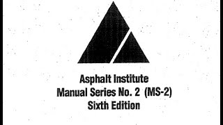 MS -2  Asphalt MIX DESIGN (Marshall , Hveem Methods and Mix Design using RAP) PDF