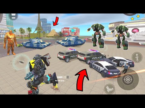 Vegas Crime Simulator 2 (Transformer Truck Robot Destroy Police Car)Tall Tower - Android Gameplay HD