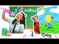 Ruby and Bonnie school homework activity about hobbies