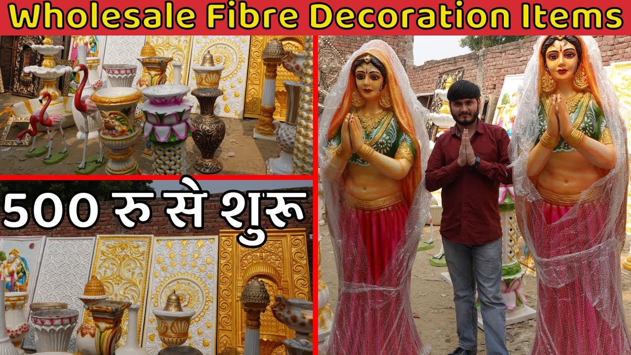 Wholesale Fibre Decoration Items Starts From Rs 500/- 😲| Pillars, Pots, Panels | DJ guruji🔥