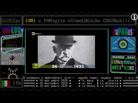 1922 Muore Sidney Costantino Sonnino ** 24 NOVembre ** RAI STORIA ACCADDE OGGi