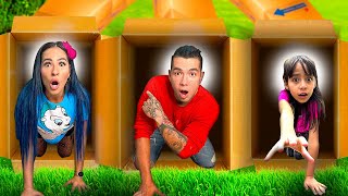 QUIÉN LOGRARA SALIR DEL LABERINTO GIGANTE DE CAJAS DE CARTÓN 😨📦 @Karla Bustillos