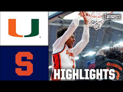 Miami Hurricanes vs. Syracuse Orange | Full Game Highlights | ESPN College Basketball