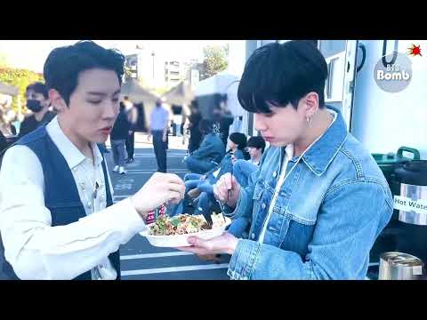 jk and jhope eating their chipotle lunch*#bts