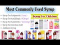 Commonly Used Syrup Syrup For Children Syrup