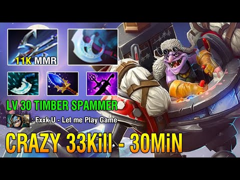 11K MMR Show [Timbersaw] Mid Crazy Right Click Harpoon + Manta Build 1Min-1Kill Unstopable Dota2