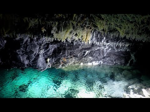 Rapunzel Mäke und Foxy im versinterten  Bergwerk Mühlehorn