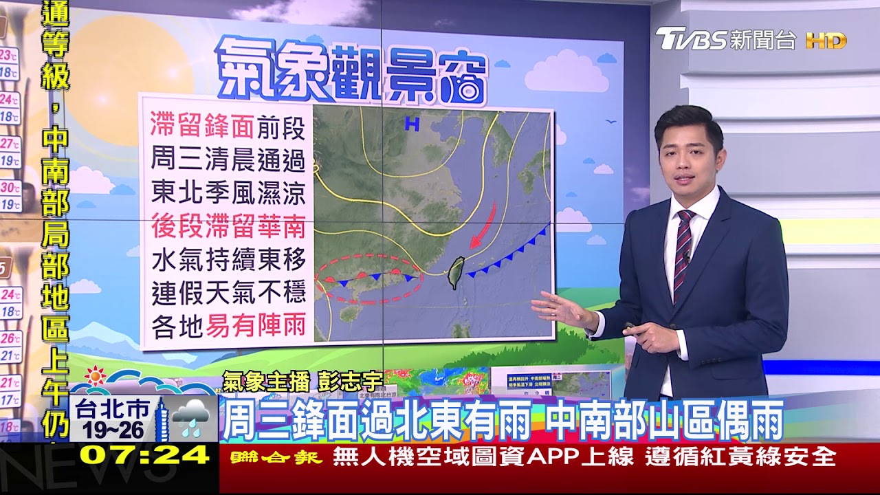 鋒面影響!北東微雨全台溫升 清明連假雨紛紛