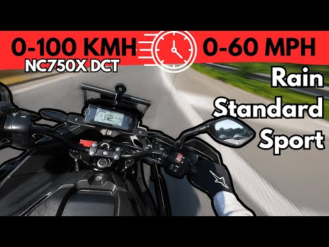 Honda NC750X DCT Acceleration – All Riding Modes Compared!