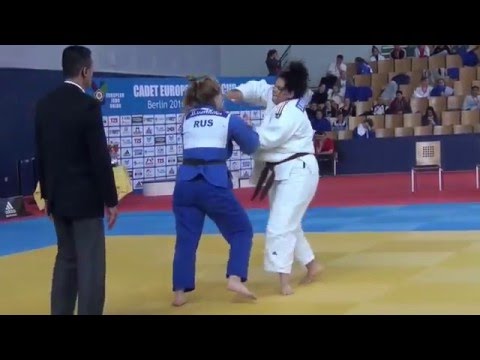 Cadet European Judo Cup Berlin 2016 Round 2 +70 kg Bouizgarne (GER) - Iliushkina (RUS)