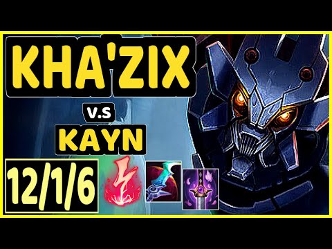ELYOYA (KHA'ZIX) vs KAYN - 12/1/6 KDA JUNGLE CHALLENGER GAMEPLAY - EUW