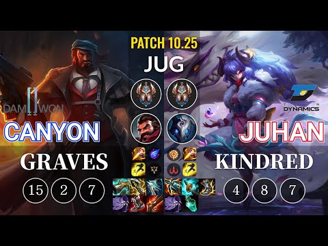 DWG Canyon Graves vs DYN Juhan Kindred Jungle - KR Patch 10.25
