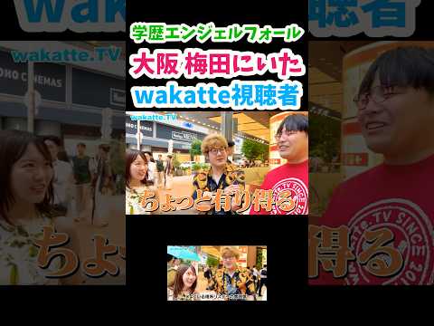 【でんがん夫婦】学歴エンジェルフォール in 大阪梅田【wakatte.TV 切り抜き】
