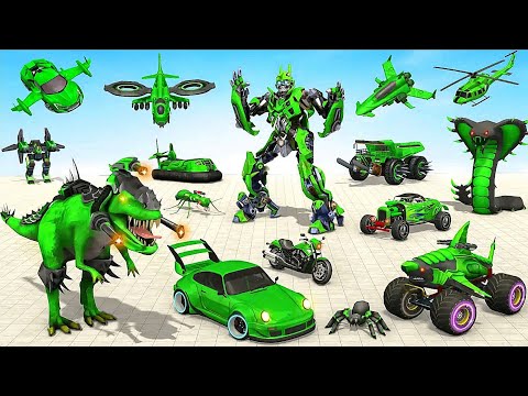 Heli Robot Car Games: Bumblebee Multi Transform Battle City | Android iOS Gameplay