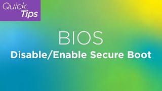 Disable and Enable Secure Boot in BIOS | Lenovo Support Quick Tips