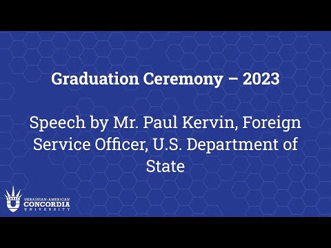 Cerimônia de formatura – 2023. Discurso do Sr. Paul Kervin