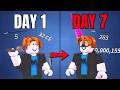I Spent 7 Days in Roblox FISCH: From Noob to Pro
