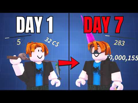 I Spent 7 Days in Roblox FISCH: From Noob to Pro