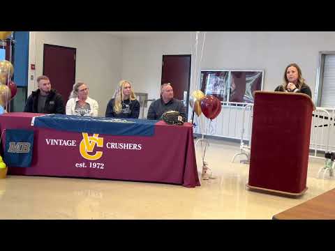 Vintage softball coach Megan Lopez talks about Emily Vanderbilt and what she has meant to the team.