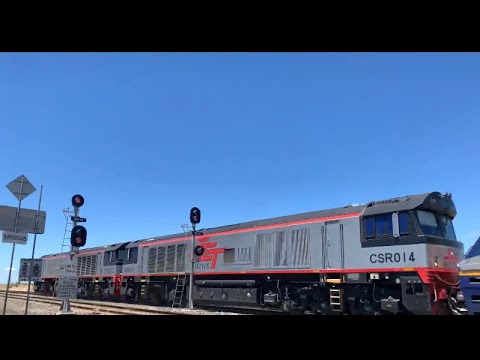 CSR013 CSR014 EL55 On 6PM9 SCT Freight Train At Gheringhap (21/12/2021)