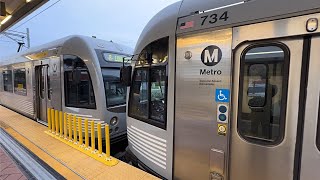 LA Metro Rail Train Ride. California. USA