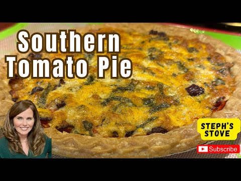 Southern Tomato Pie:Savory Recipe w/ Cheese, Bacon, & Caramelized Vidalia Onions-Steph’s Stove