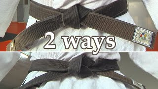 2 ways to tie a kimono belt