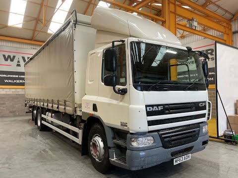 SOLD: DAF CF75 310 EURO 5 6X2 26 TONNE CURTAINSIDER – 2013 – MF63 AOH
