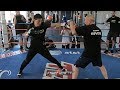 DMITRY BIVOL SHOWS OFF HIS POWER W/HOOKS & UPPERCUTS DURING MITT WORKOUT