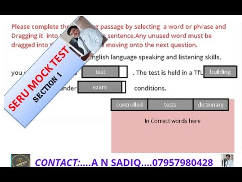 TFL SERU SECTION 1 MOCK TEST..... FILL IN THE BLANKS PORTION OF ASSESSMENT