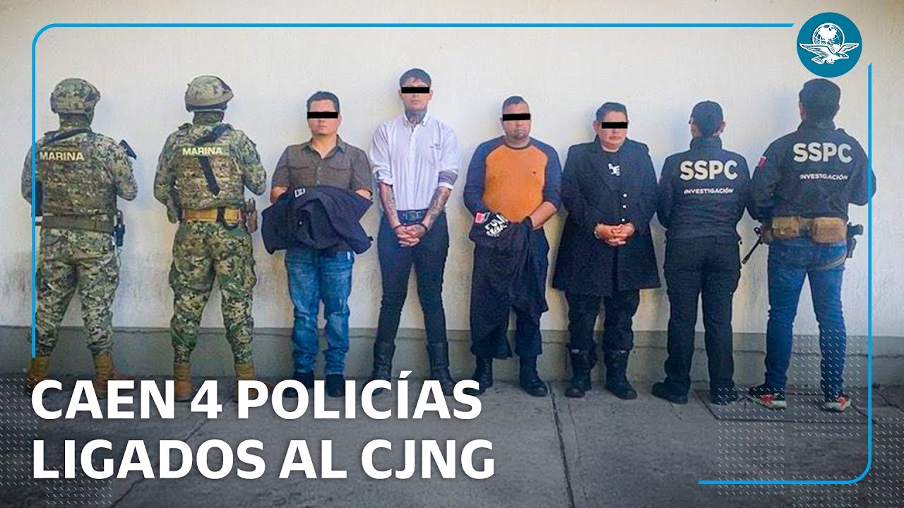 Caen 4 policías municipales presuntamente ligados al CJNG en Jalisco