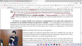 JUDICIARY (SRA) Rectification of Instruments (Section 26), Rescission of Contracts (Sections 27-30),