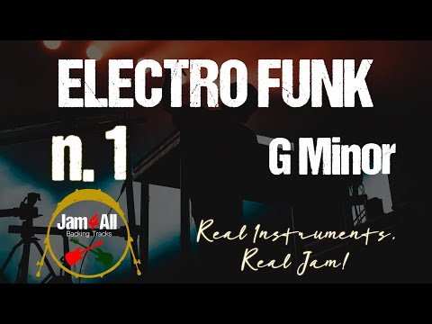 ELECTRO FUNK n​.1 IN G MINOR - Backing Track with Real Instruments - 2022​-​045