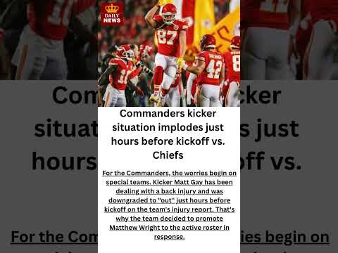 Kicking Chaos: Commanders Scramble, Elevate Matthew Wright for Critical MNF Showdown with Chiefs