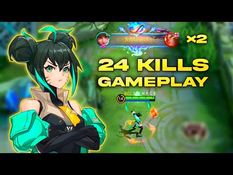 Wanwan 2 Savages +24 Kills Aggressive Gameplay | MenaceMLBB