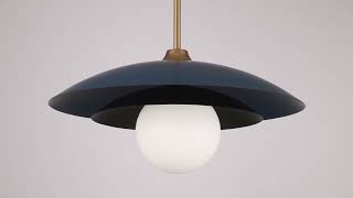 Watch A Video About the Possini Euro Silgo Gold and Teal Blue and Black Pendant Light