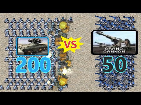 IFV vs Grand Cannon - Same Cost + Power - Red Alert 2